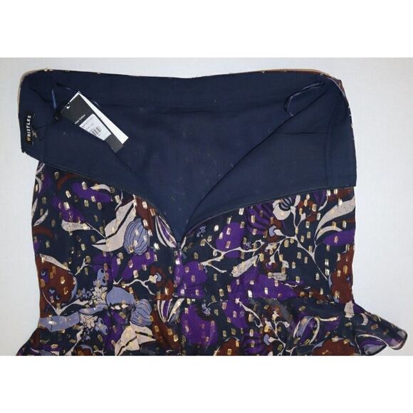 Whistles Women's Sz 2 Purple Arabella Montrose Floral Print Silk Skirt $359 - Picture 11 of 15